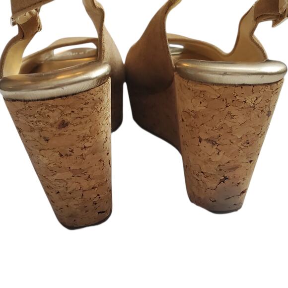 Jimmy Choo Praise Wedge Slingback Suede Platform Sandals - 35 EU - Picture 8 of 11